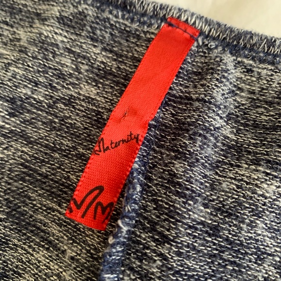 Navy/White Speckled Maternity Blouse/Sweater - Picture 3 of 3